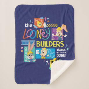BUGS BUNNY BUILDERS™  The Looney Builders Collage Sherpa Blanket