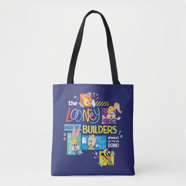 BUGS BUNNY BUILDERS™| The Looney Builders Collage Tote Bag (Front)
