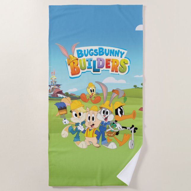 BUGS BUNNY BUILDERS™| The Looney Builders Group Beach Towel (Front)