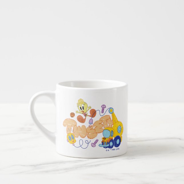BUGS BUNNY BUILDERS™| TWEETY™ Sketch Art Espresso Cup (Left)