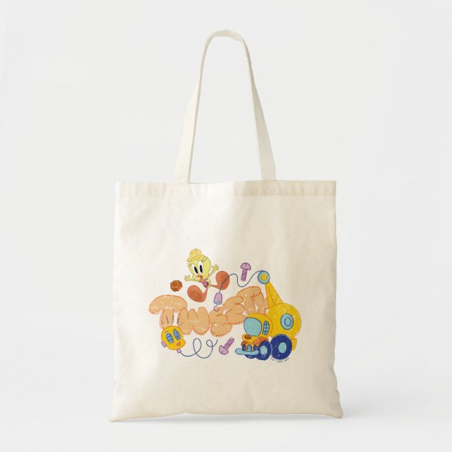 BUGS BUNNY BUILDERS™| TWEETY™ Sketch Art Tote Bag (Front)