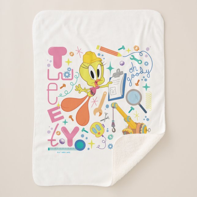 BUGS BUNNY BUILDERS™| TWEETY™ Work Tools Sherpa Blanket (Front)