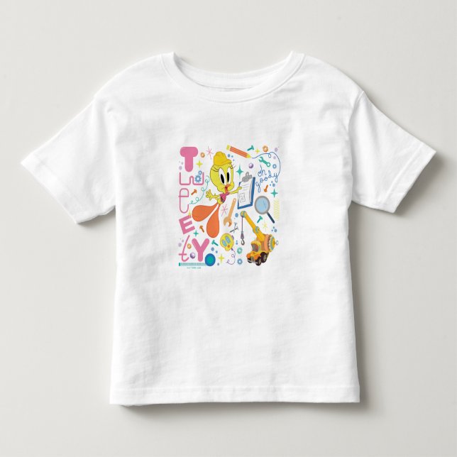 BUGS BUNNY BUILDERS™| TWEETY™ Work Tools Toddler T-Shirt (Front)