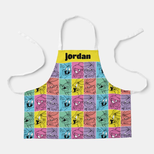 BUGS BUNNY™ Colour Block Expressions Apron (Front)