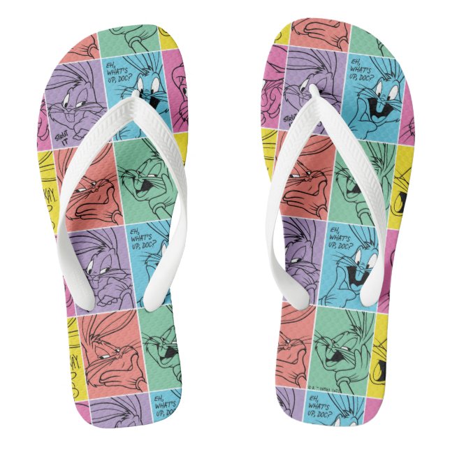 BUGS BUNNY™ Colour Block Expressions Flip Flops (Footbed)
