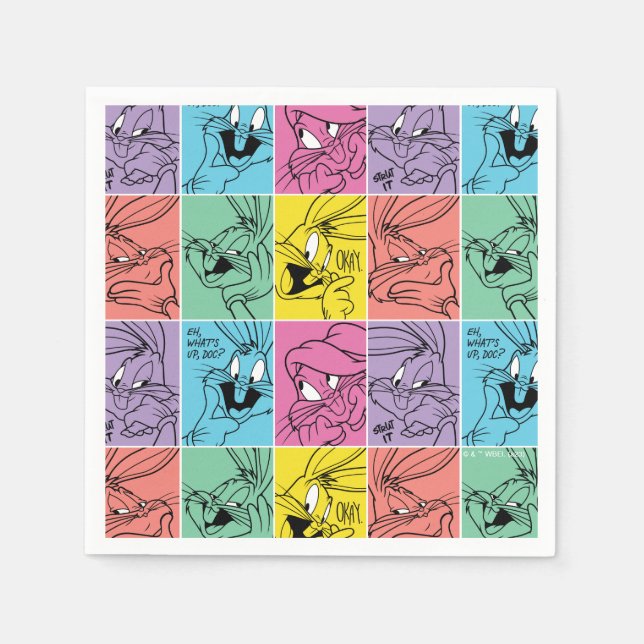 BUGS BUNNY™ Colour Block Expressions Napkin (Front)