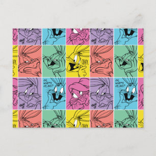 BUGS BUNNY™ Colour Block Expressions Postcard