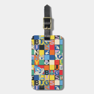 BUGS BUNNY™ Colourful Name and Face Chequered Luggage Tag