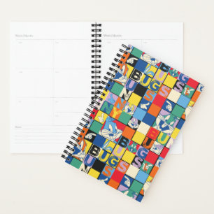 BUGS BUNNY™ Colourful Name and Face Chequered Planner