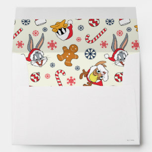 BUGS BUNNY™, DAFFY DUCK™ & Lola Christmas Pattern Envelope