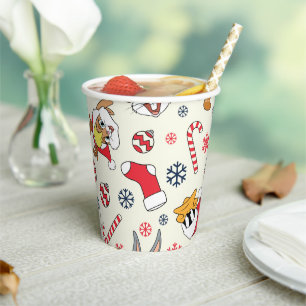 BUGS BUNNY™, DAFFY DUCK™ & Lola Christmas Pattern Paper Cups