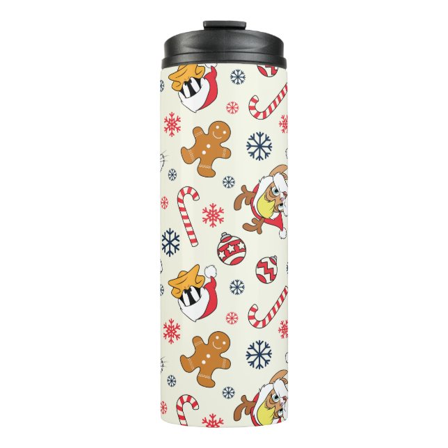 BUGS BUNNY™, DAFFY DUCK™ & Lola Christmas Pattern Thermal Tumbler (Front)