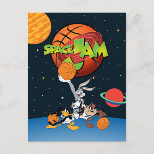 BUGS BUNNY™, DAFFY DUCK™, & TAZ™ SPACE JAM™ Logo Invitation Postcard