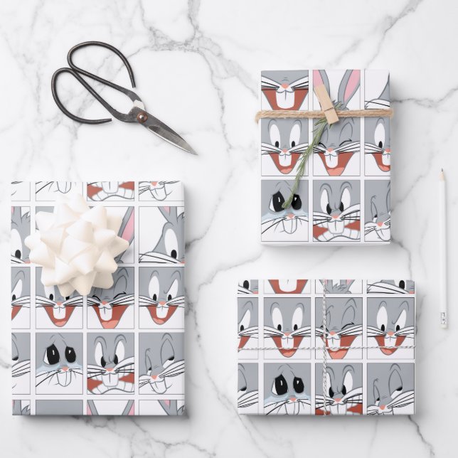 BUGS BUNNY™ Expression Blocks Wrapping Paper Sheet (Front)