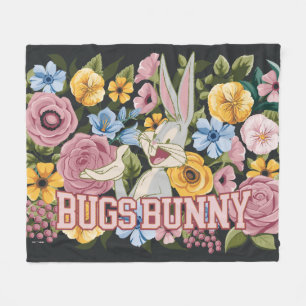 BUGS BUNNY™ Floral Embroidery Graphic Fleece Blanket