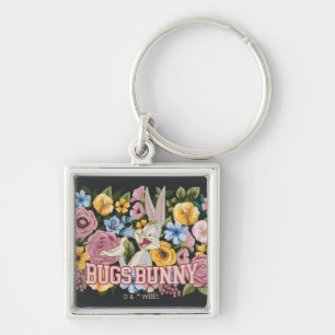BUGS BUNNY™ Floral Embroidery Graphic Key Ring