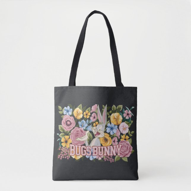 BUGS BUNNY™ Floral Embroidery Graphic Tote Bag (Front)