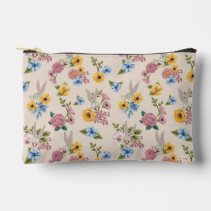 BUGS BUNNY™ Floral Embroidery Pattern Accessory Pouch
