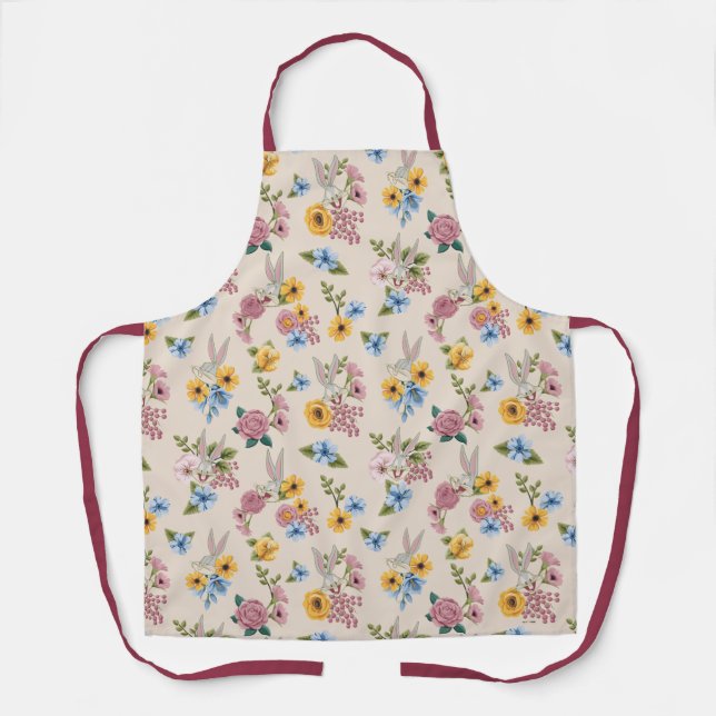 BUGS BUNNY™ Floral Embroidery Pattern Apron (Front)