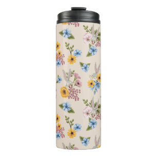 BUGS BUNNY™ Floral Embroidery Pattern Thermal Tumbler
