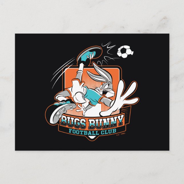 BUGS BUNNY™ Football Club Badge Postcard (Front)
