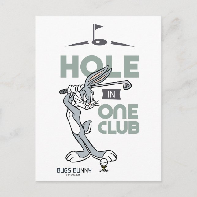 BUGS BUNNY™ Golfing - Hole in One Club Postcard (Front)