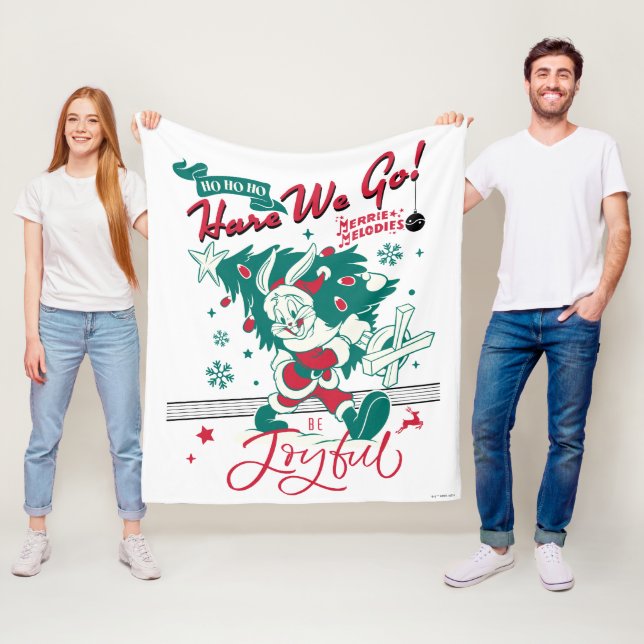 BUGS BUNNY™ - Ho Ho Ho, Hare We Go! Fleece Blanket (In Situ)