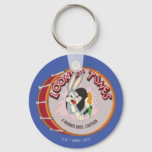 BUGS BUNNY™ Inside LOONEY TUNES™ Drum Key Ring (Front)