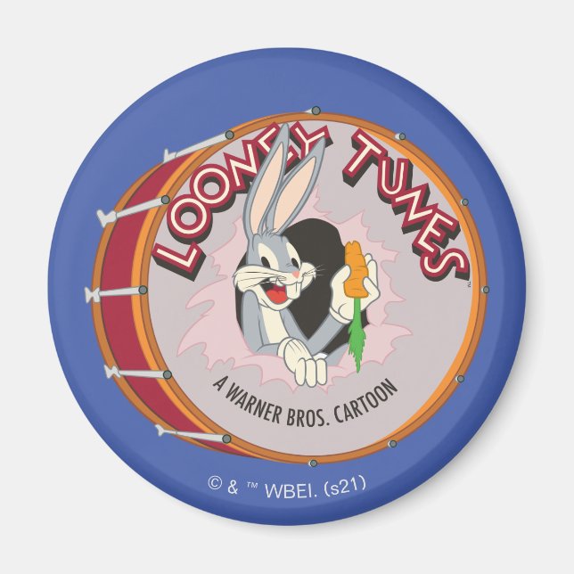 BUGS BUNNY™ Inside LOONEY TUNES™ Drum Magnet (Front)