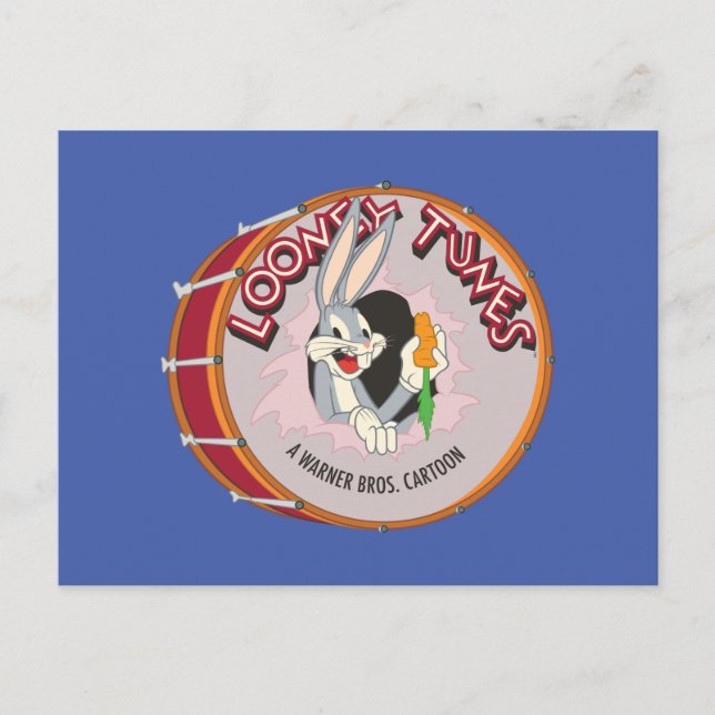 BUGS BUNNY™ Inside LOONEY TUNES™ Drum Postcard (Front)