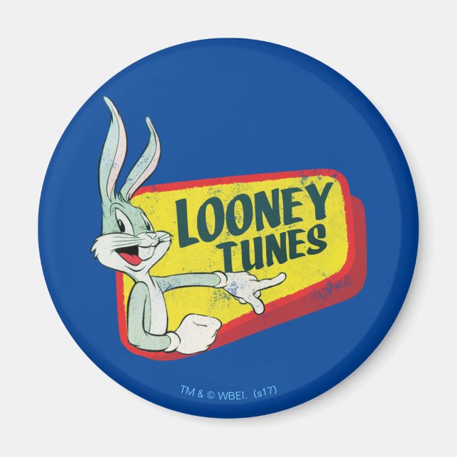 BUGS BUNNY™ LOONEY TUNES™ Retro Patch Magnet (Front)