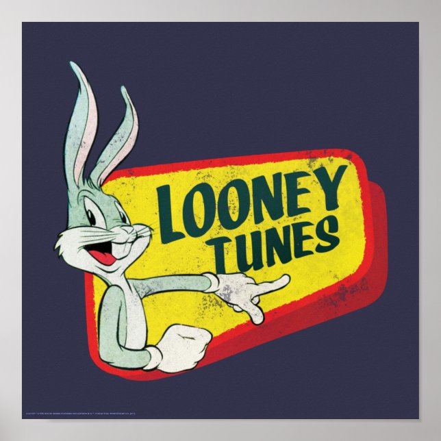 BUGS BUNNY™ LOONEY TUNES™ Retro Patch Poster (Front)