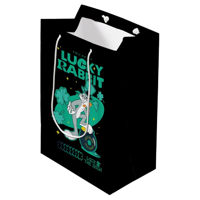 BUGS BUNNY™ Lucky Rabbit Medium Gift Bag (Front Angled)
