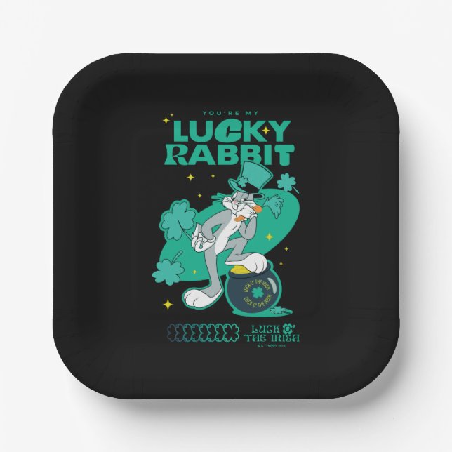 BUGS BUNNY™ Lucky Rabbit Paper Plate (Front)