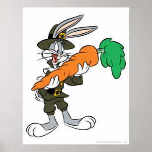 BUGS BUNNY™ Pilgrim Thanksgiving Carrot Poster