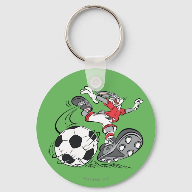 BUGS BUNNY™ Playing Soccer Key Ring (Front)