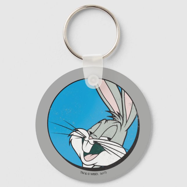 BUGS BUNNY™ Retro Blue Patch Key Ring (Front)