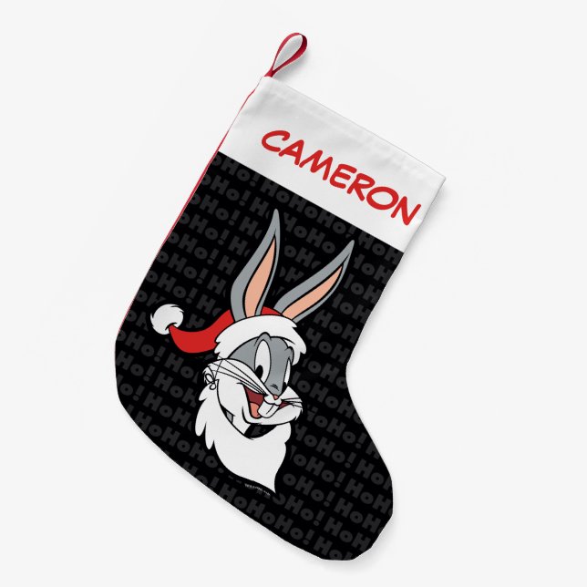 BUGS BUNNY™ Santa "Ho Ho Ho!" Small Christmas Stocking (Front (Hanging))