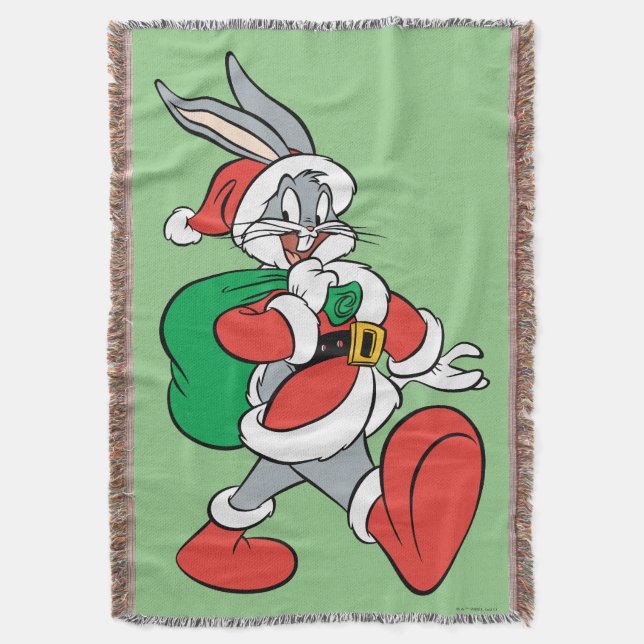BUGS BUNNY™ Santa Throw Blanket (Front Vertical)