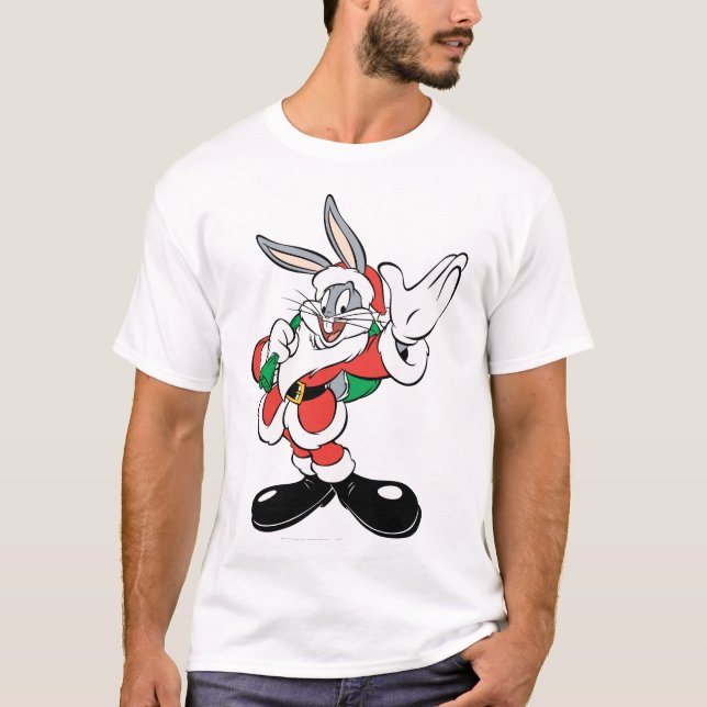 BUGS BUNNY™ Santa Waving T-Shirt (Front)