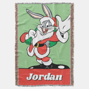 BUGS BUNNY™ Santa Waving Throw Blanket