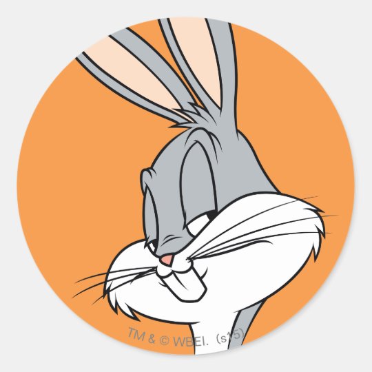 BUGS BUNNY Sideways Glance Classic Round Sticker Zazzle