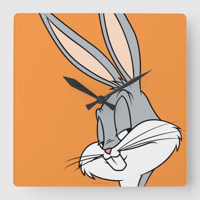 BUGS BUNNY™ Sideways Glance Square Wall Clock (Front)
