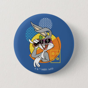BUGS BUNNY™ Singaporean Vacation Graphic 6 Cm Round Badge