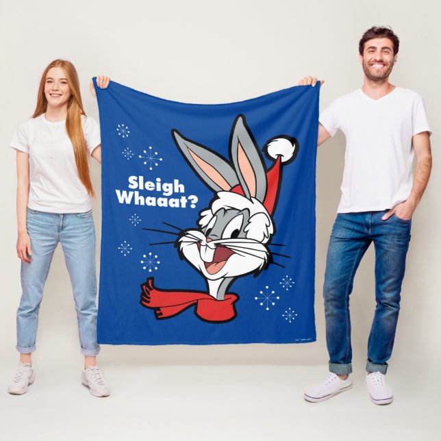 BUGS BUNNY™ "Sleigh Whaaat?" Fleece Blanket (In Situ)