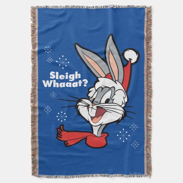 BUGS BUNNY™ "Sleigh Whaaat?" Throw Blanket (Front Vertical)
