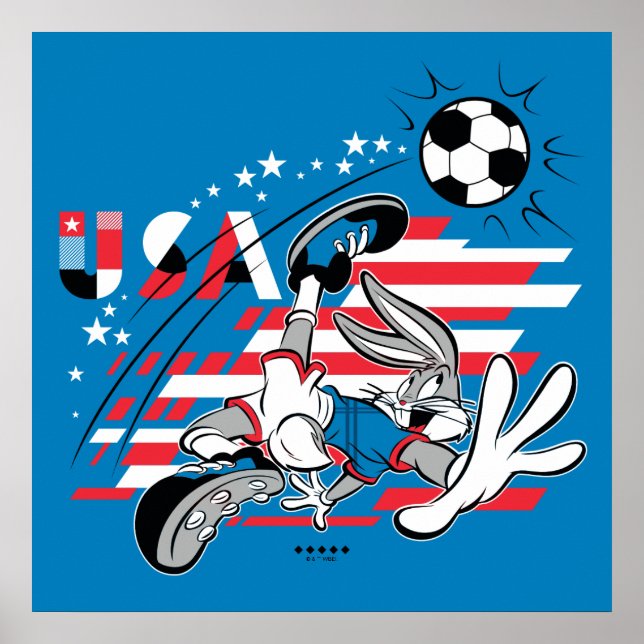 BUGS BUNNY™ Team USA Soccer Graphic Poster (Front)
