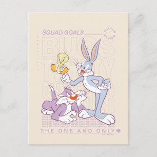 BUGS BUNNY™, TWEETY™, SYLVESTER™ Squad Goals Postcard