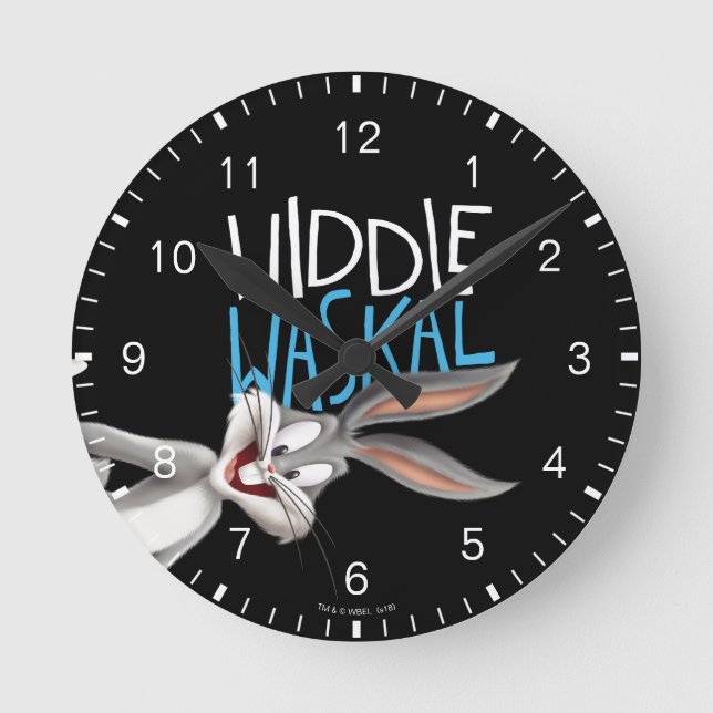 BUGS BUNNY™- Widdle Waskal Round Clock (Front)