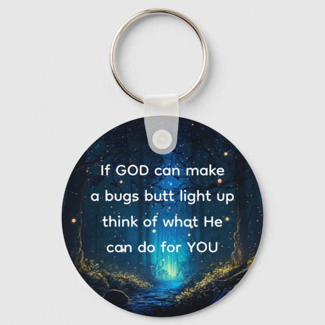 Bugs Butt Light Up Firefly Lightning bug Funny  Key Ring (Front)